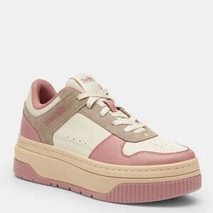 New Coach Dusty Pink Platform Sneaker